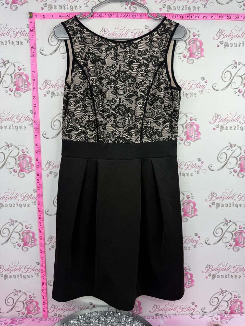 mark. Dress lace look Black and Cream Lace Fit-and-Flare Dress
